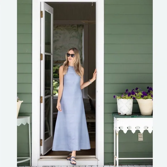 Julia Amory Blizzard Blue Jane Sleeveless Dress Medium new! - Picture 6 of 7